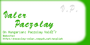 valer paczolay business card